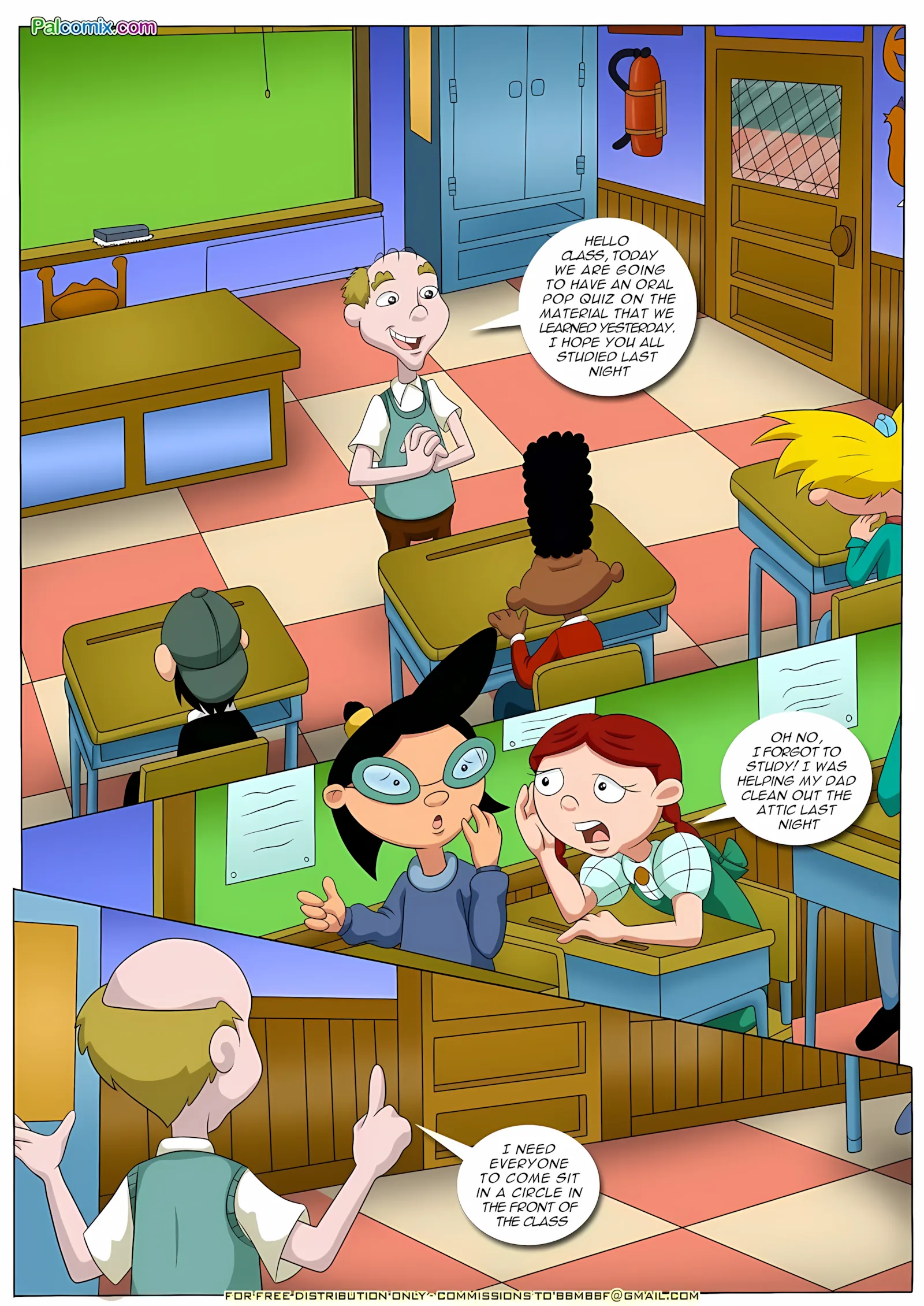 Pop Quiz (Hey Arnold!) [Palcomix], 1 . Pop Quiz - (Hey Arnold!) [Palcomix], page 2 of 13