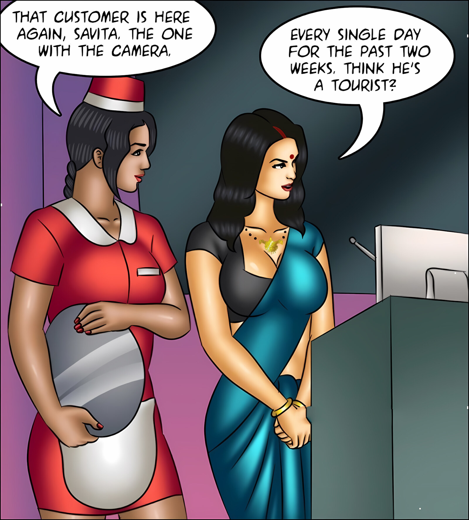 Savita Bhabhi 141-153 [Kirtu], Savita Bhabhi 141 - The Artist's Muse, page 2 of 142