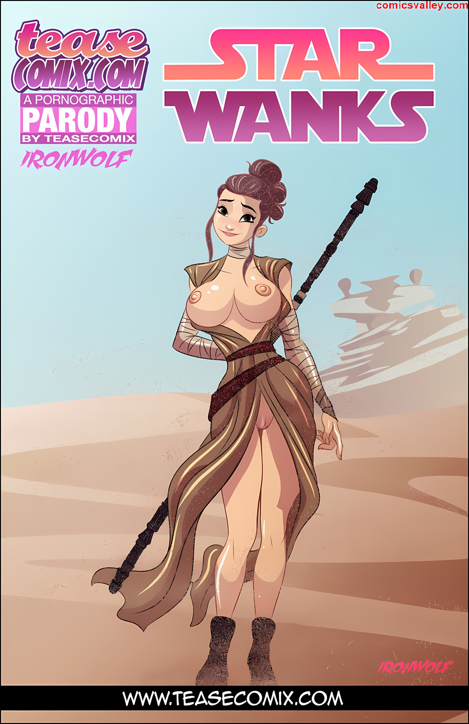 Star Wanks [Tease Comix], Star Wanks, page 1 of 24
