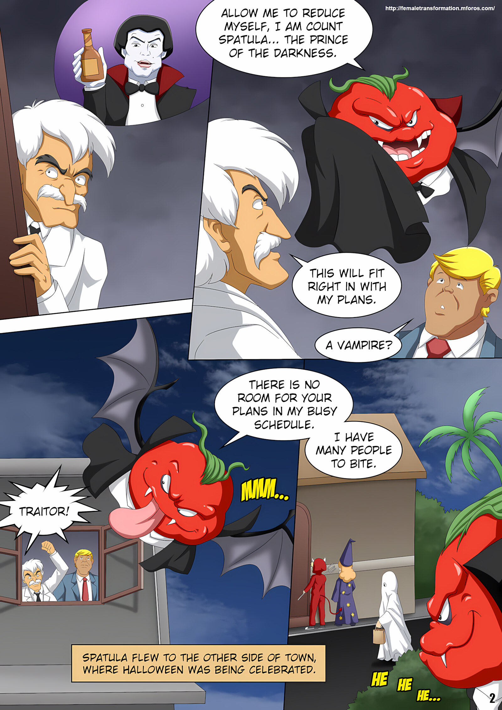 Vamp or Treat (Attack of The Killer Tomatoes) [Locofuria], Vamp or Treat (Attack of The Killer Tomatoes), page 3 of 25