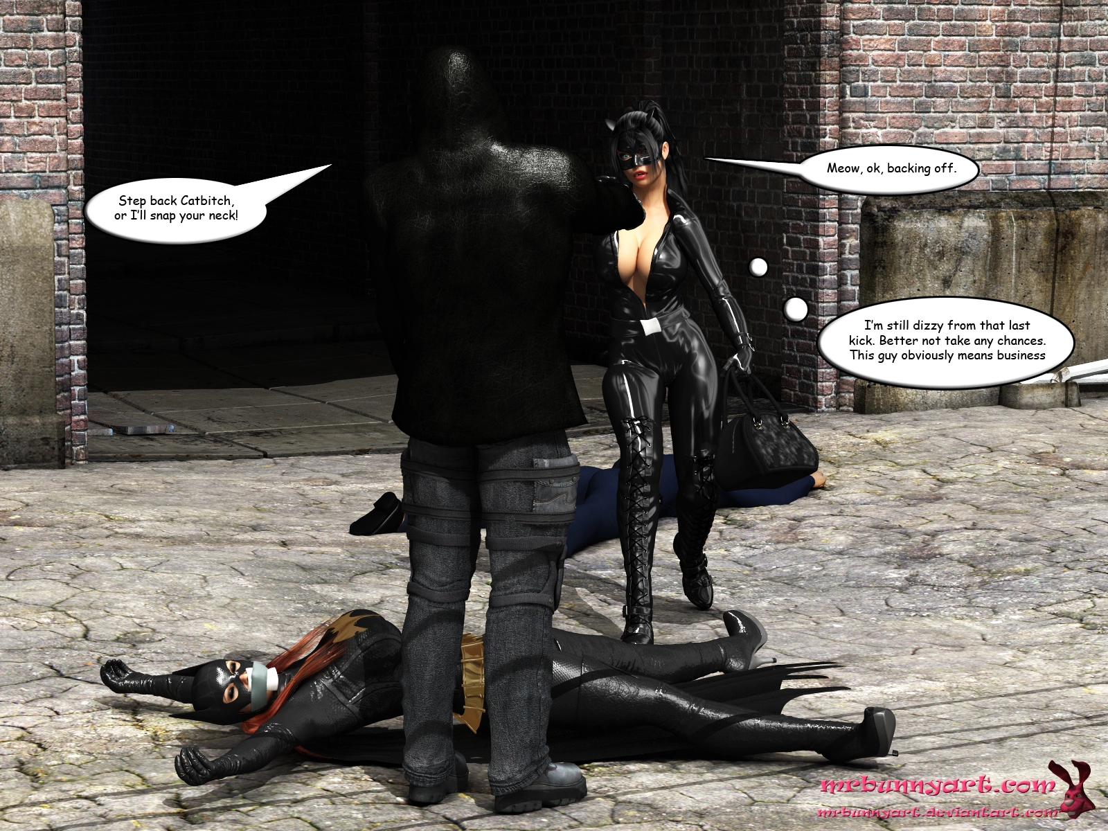 Batgirl vs Cain [MrBunnyArt], Batgirl vs Cain, page 21 of 71