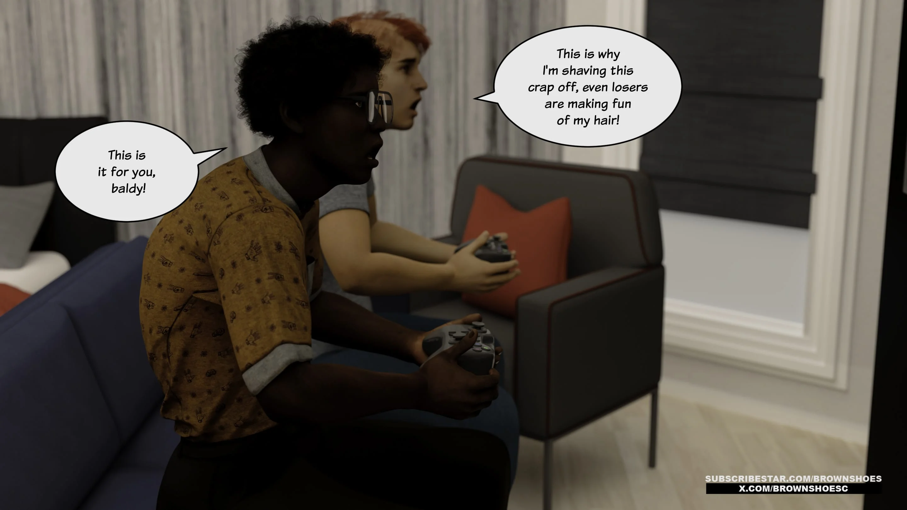 Blacked Home 11-12 [Brown Shoes], Blacked Home 13, page 19 of 84
