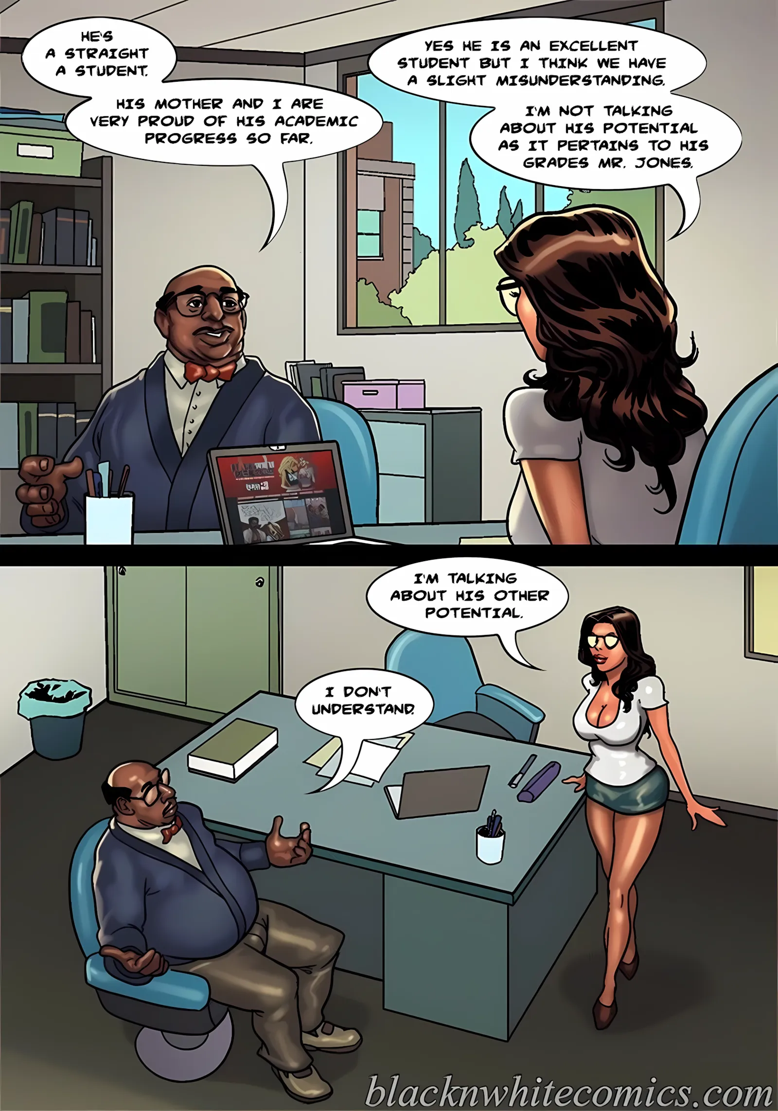 Detention [Yair], 2 . Detention - Part 2 [BlackNWhiteComics], page 7 of 59