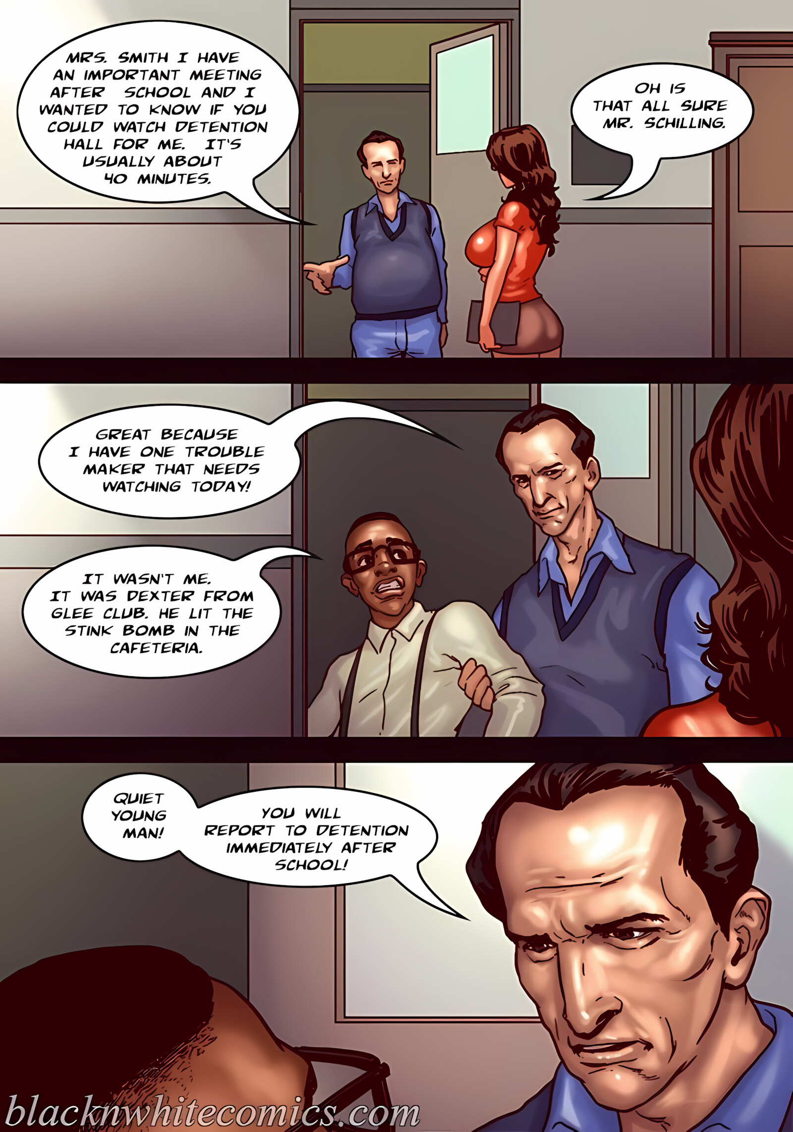 Detention [Yair], 1 . Detention - Part 1 [BlackNWhiteComics], page 23 of 52