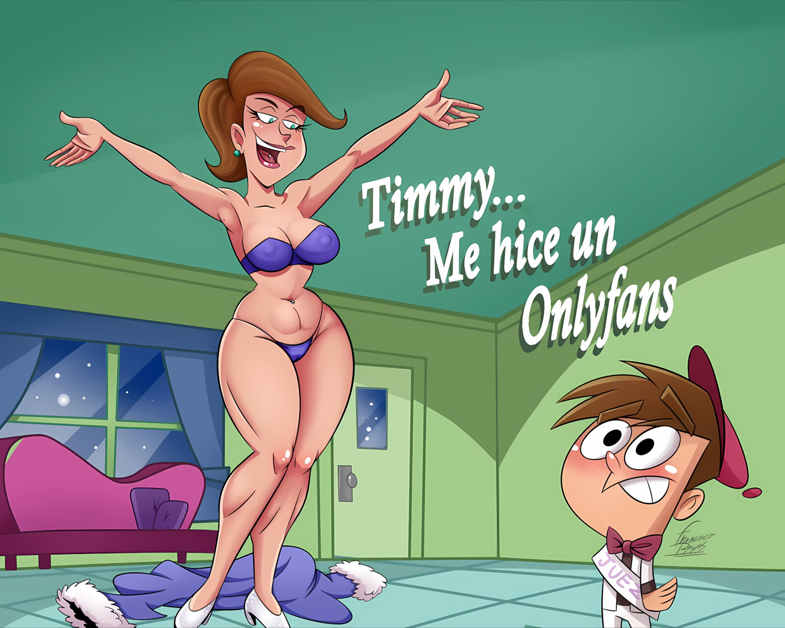El Onlyfans de la mama de Timmy [Doom Guy], El Onlyfans de la mama de Timmy, page 9 of 10
