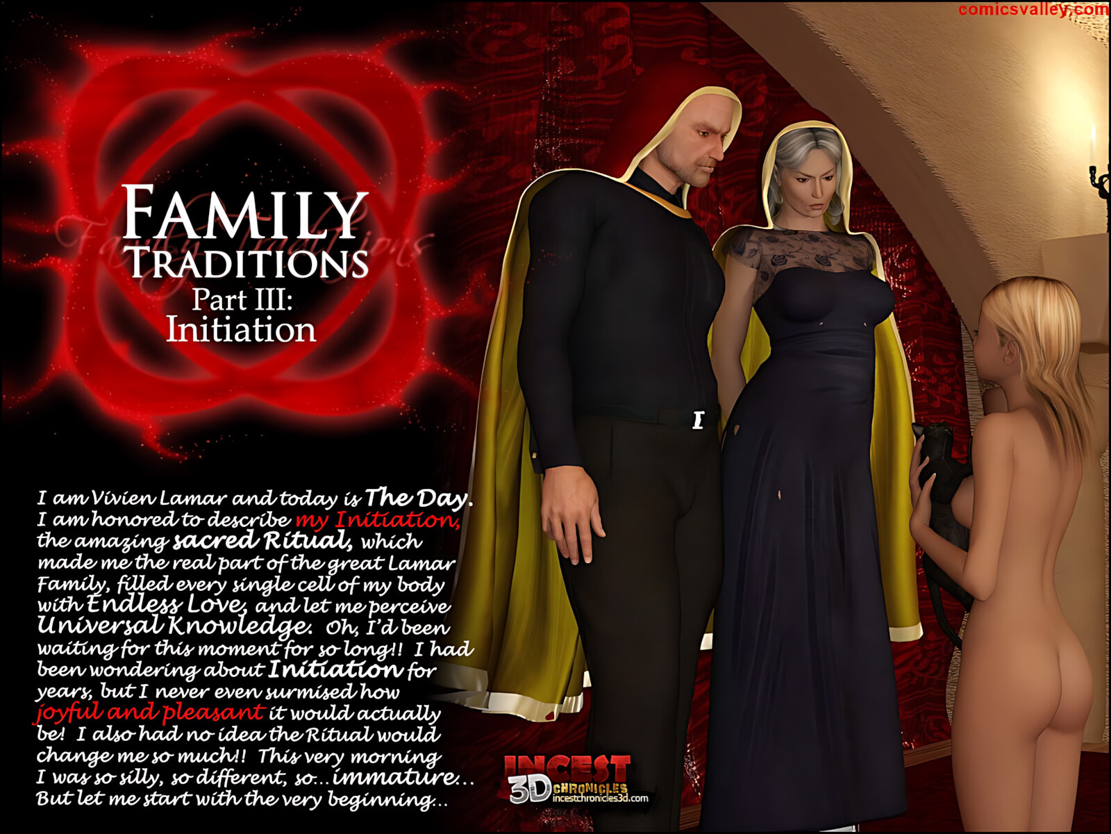 Family Traditions [IncestChronicles3D], Family Traditions 3, page 1 of 90
