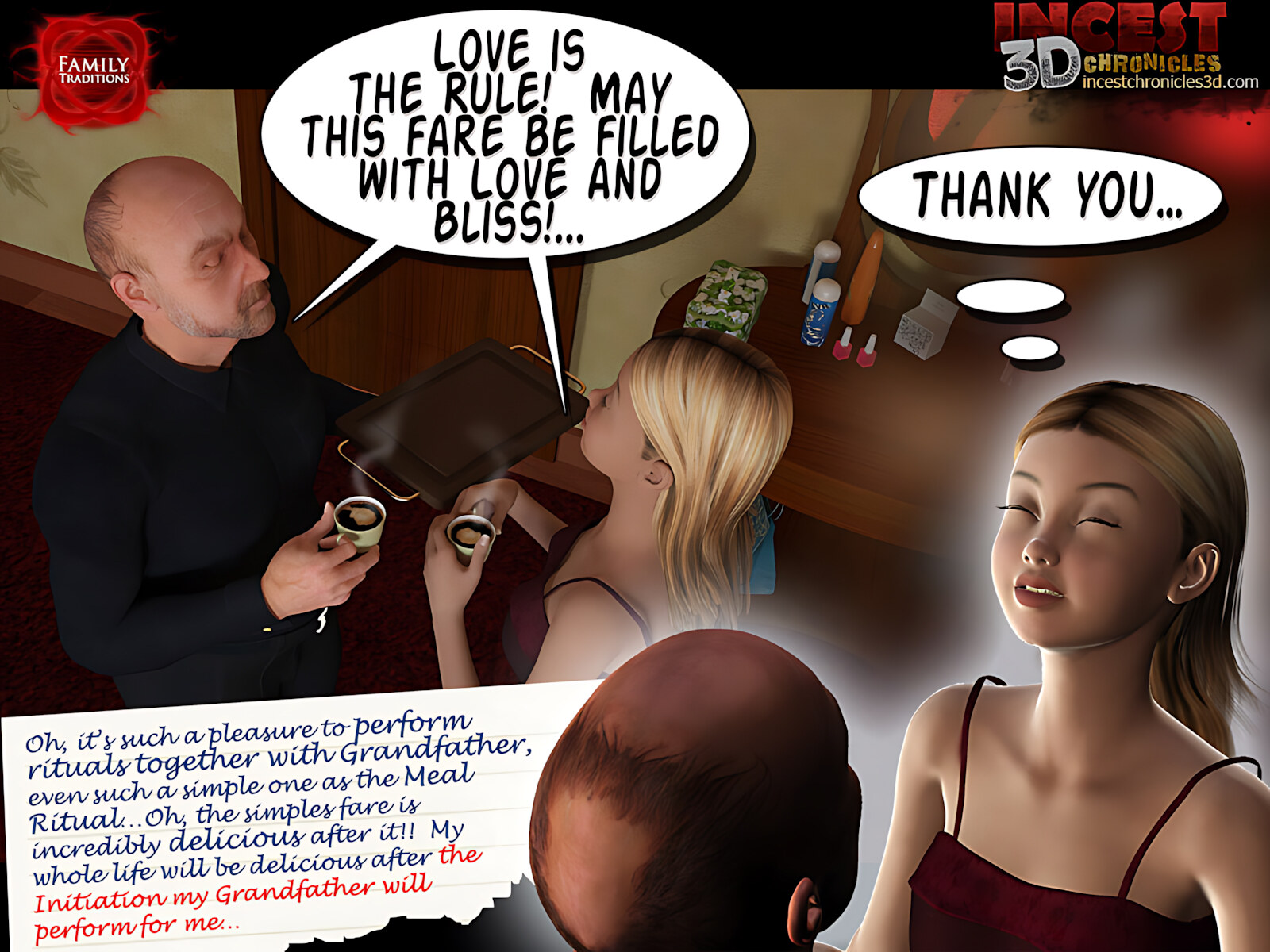 Family Traditions [IncestChronicles3D], Family Traditions 1, page 11 of 80