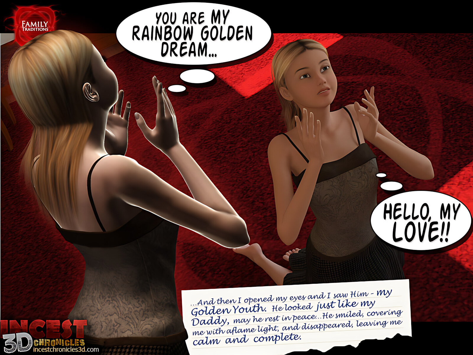 Family Traditions [IncestChronicles3D], Family Traditions 1, page 4 of 80