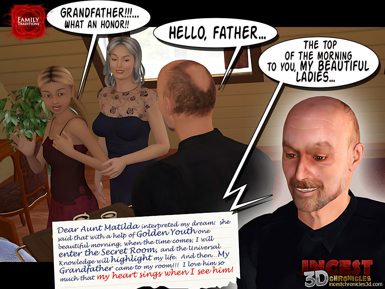 Family Traditions [IncestChronicles3D], Family Traditions 1, page 9 of 80