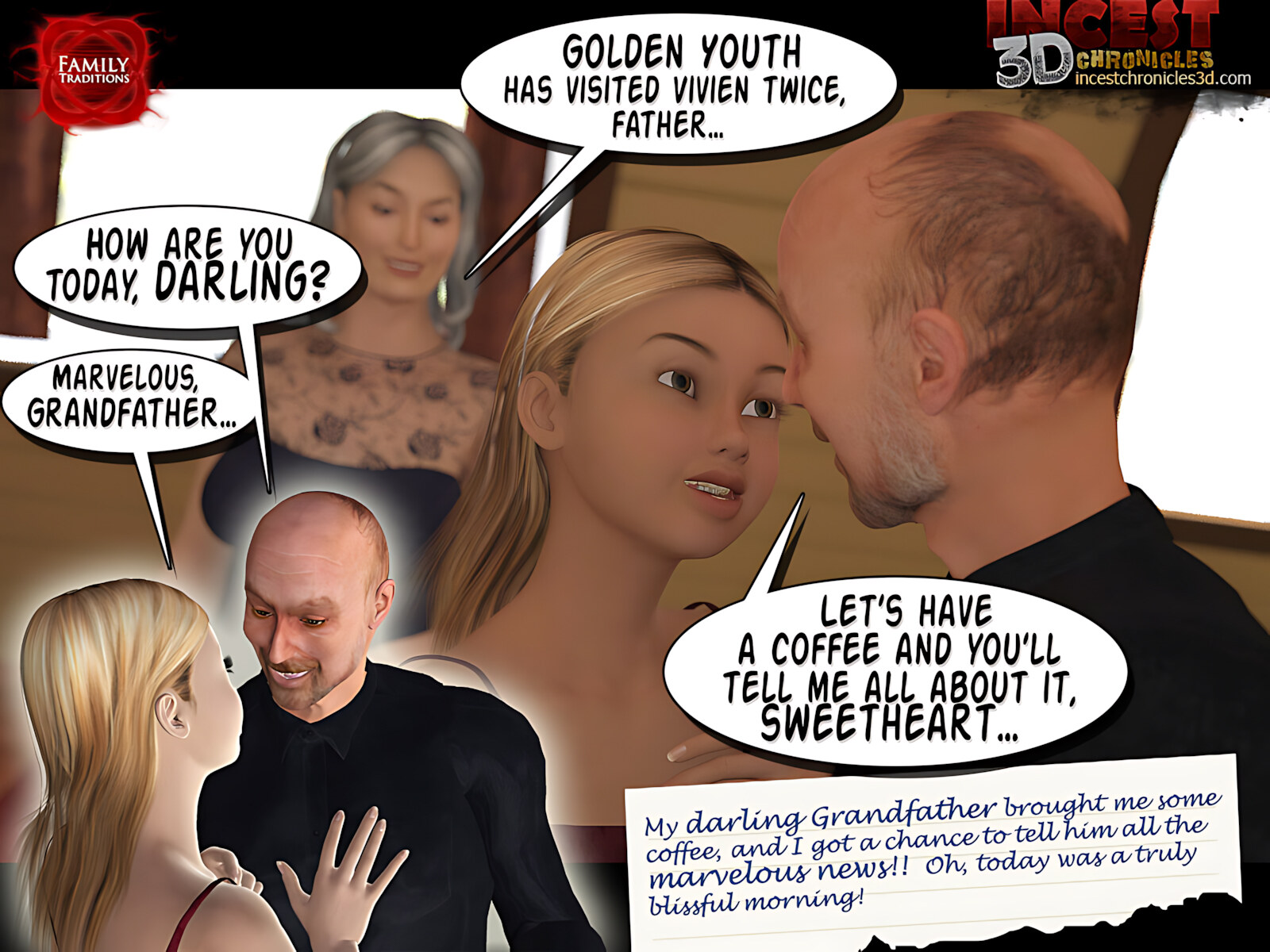 Family Traditions [IncestChronicles3D], Family Traditions 1, page 10 of 80