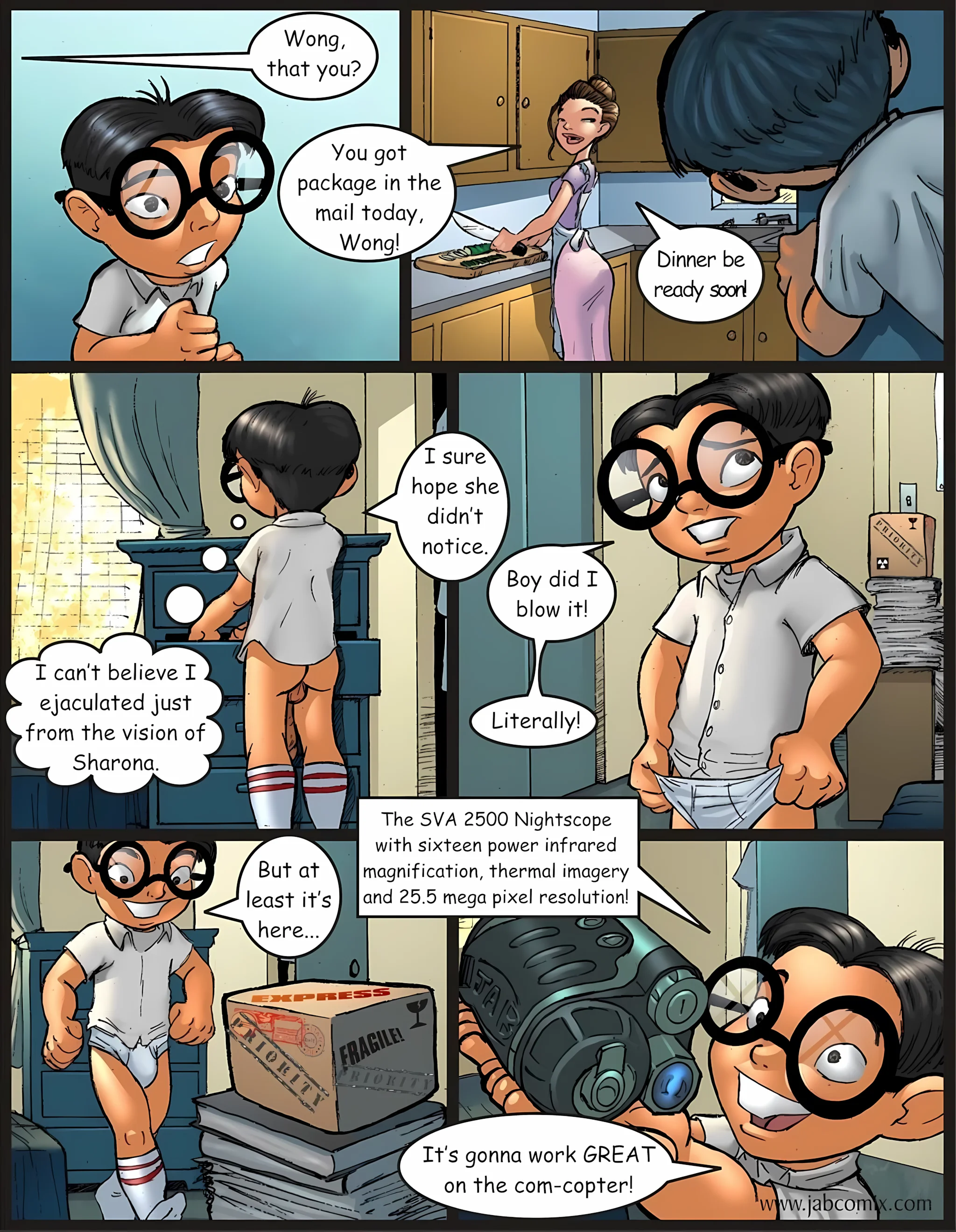 My Hot Ass Neighbor [JABComix], 3 . My Hot Ass Neighbor - Webcam - Chapter 3, page 2 of 14