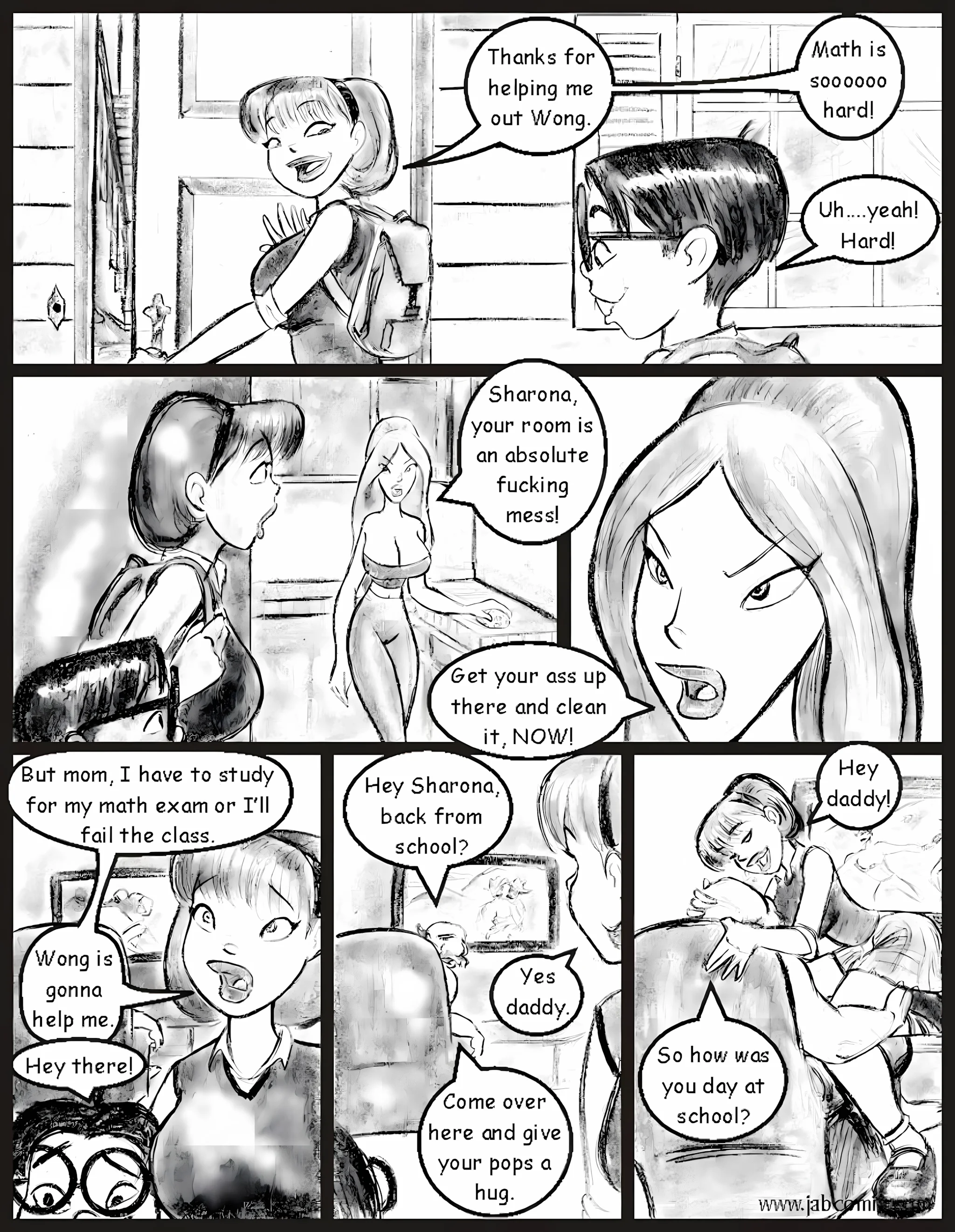 My Hot Ass Neighbor [JABComix], 2 . My Hot Ass Neighbor - Tutoring - Chapter 2, page 2 of 14
